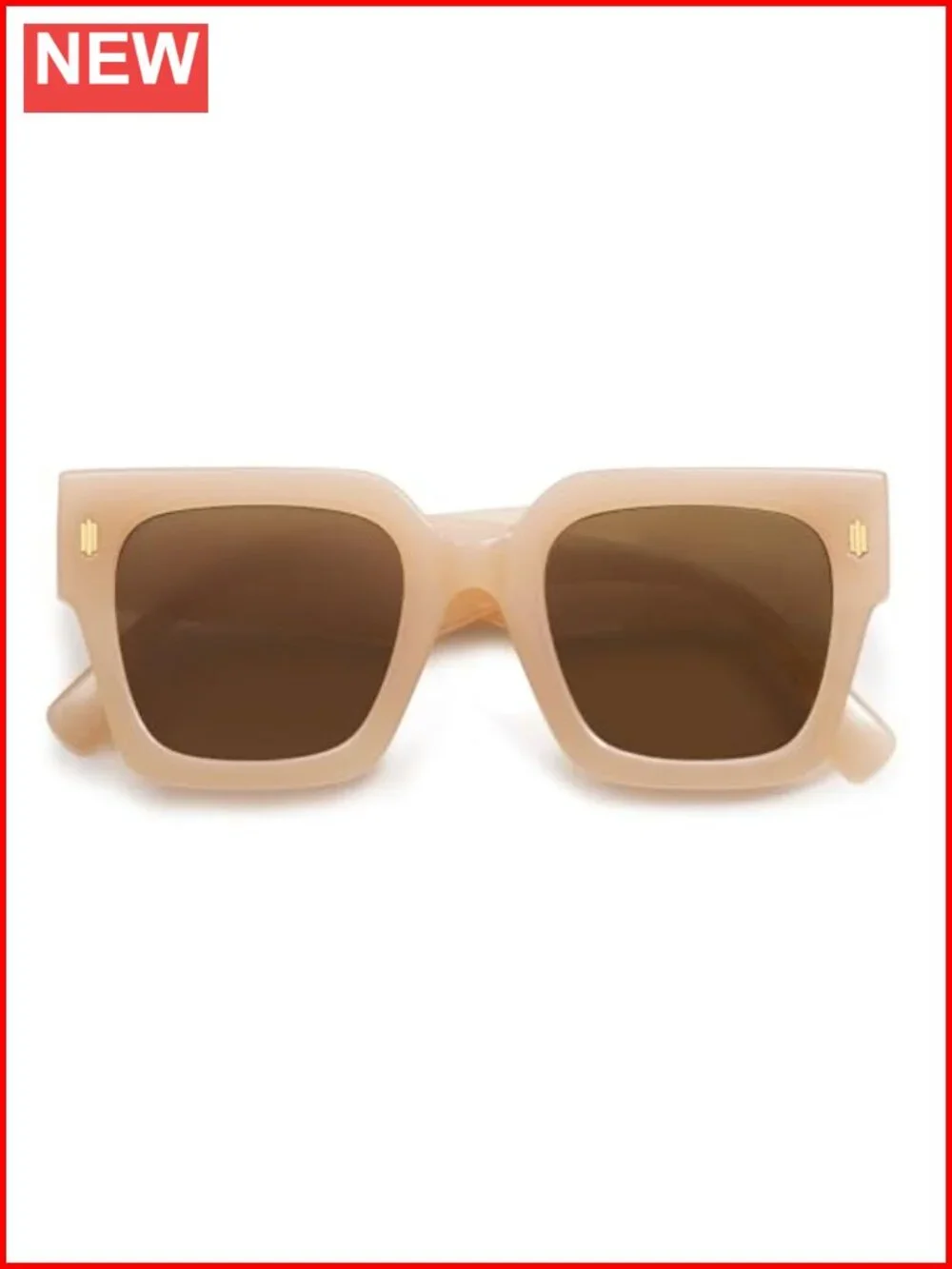 Oversized Square Sunglasses for Women UV400 Protection Retro Shield